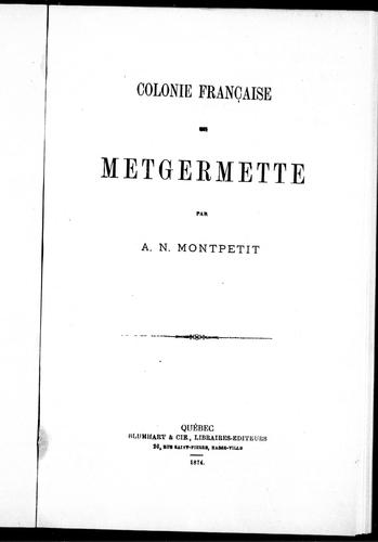 Colonie française de Metgermette