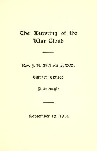 The bursting of the war cloud