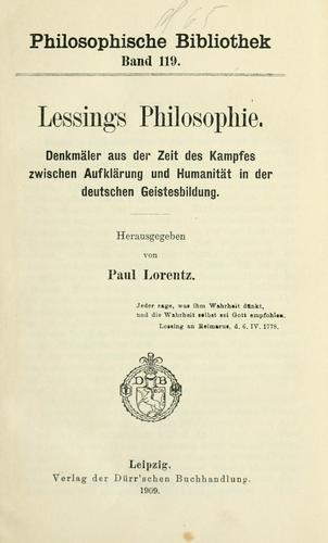 Lessings Philosophie