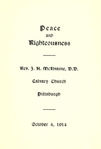 Peace and righteousness