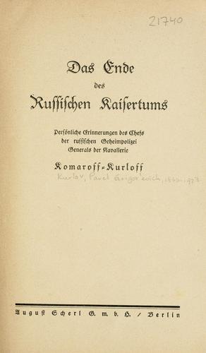 Das ende des russischen kaisertums