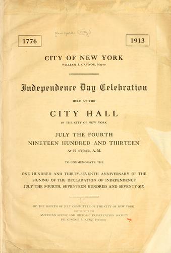 Independence day celebration held at the City hall in the city of New York