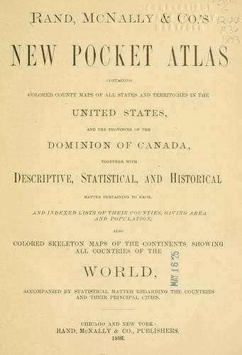 Rand, McNally & Co.'s New pocket atlas