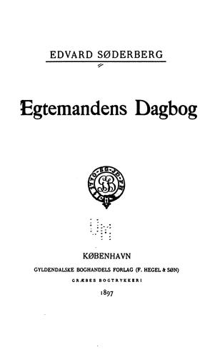 Aegtemandens dagbog