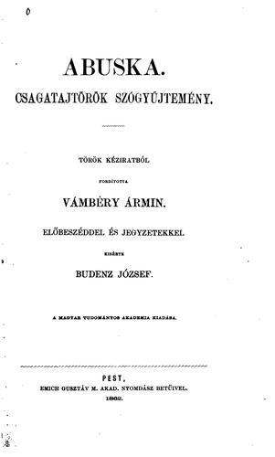 Abuska: Csagatajtörök szógyüjtemény