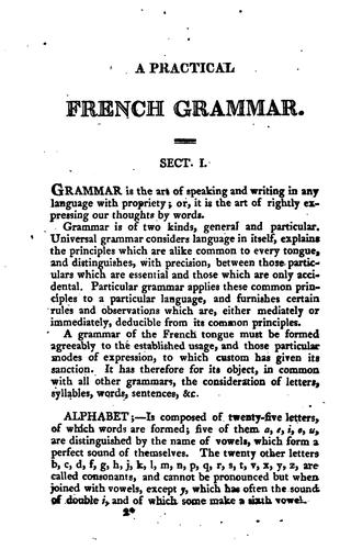 A Grammar of the French Language, with Practical Exercises