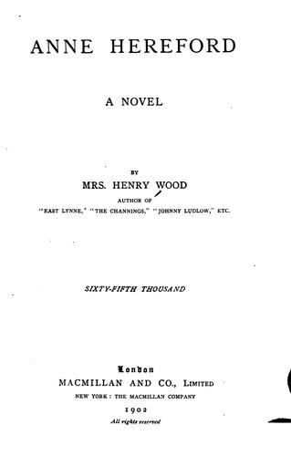 Anne Hereford: A Novel