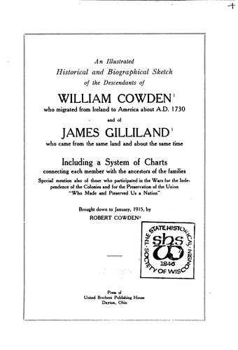 An Illustrated, Historical and Biographical Sketch of the Descendants of ..