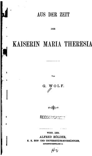 Aus der Zeit der Kaiserin Maria Theresia