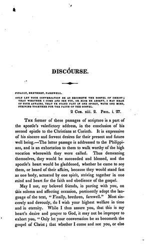 A Valedictory Discourse, Preached to the South Church and Parish in Dedham, December 20, 1829