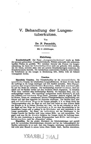 Behandlung der Lungentuberkulose