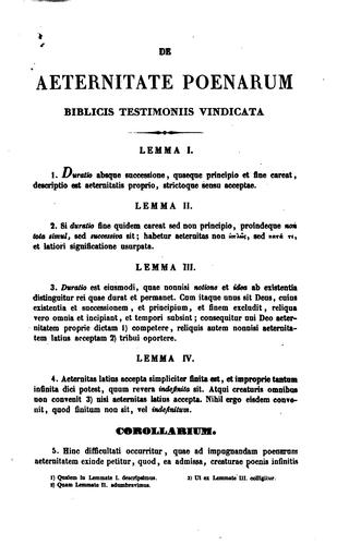 Caroli Passaglia ... de aeternitate poenarum deque igne inferno commentarii