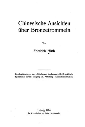 Chinesische Ansichten über Bronzetrommeln