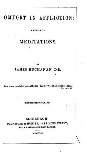 Comfort in affliction, meditations