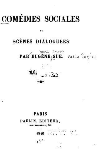 Comédies sociales et scènes dialoguées