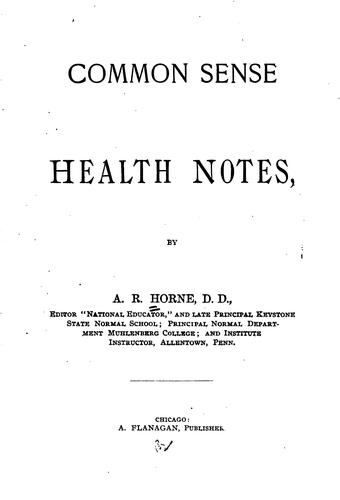 Common Sense Health Notes