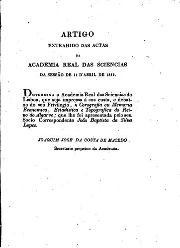 Corografia: ou, Memoria economica, estadistica, e topografica do Reino do ..