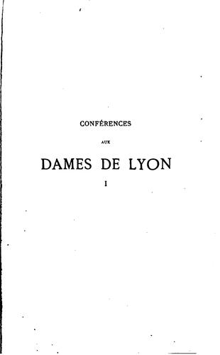 Conférences aux dames de Lyon
