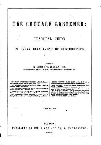 Cottage Gardener and Country Gentleman's Companion