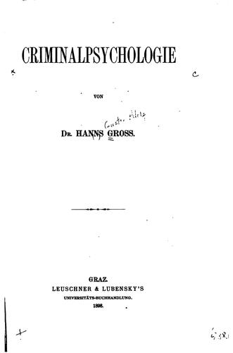 Criminalpsychologie