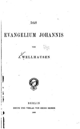Das Evangelium Johannis