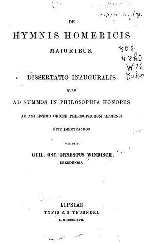 De hymnis Homericis maioribus