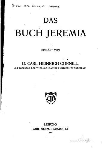 Das Buch Jeremia