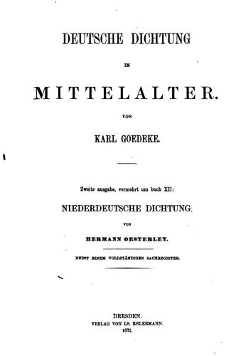 Deutsche Dichtung im Mittelalter