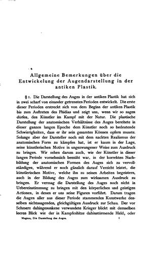 Die Darstellung des Auges in der antiken Plastik
