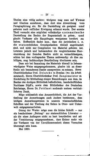 Die Regentschaft