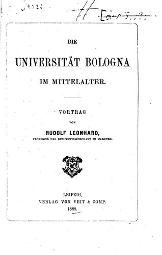 Die Universität Bologna im Mittelalter