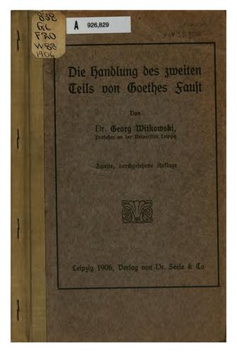 Die Handlung des zweiten Teils von Goethes Faust