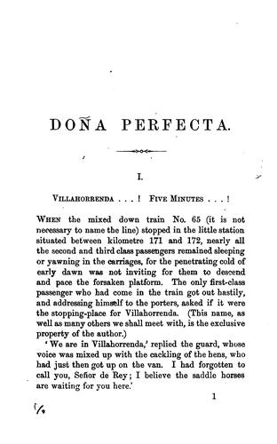Doña Perfecta, tr. by D.P.W.