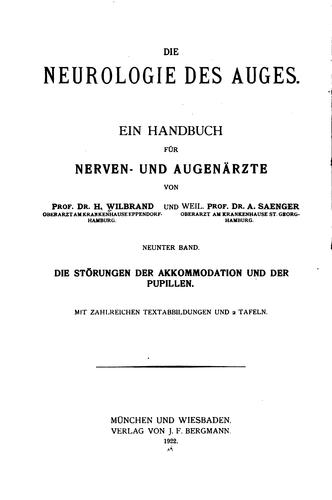 Die Neurologie des auges v.7, 1917