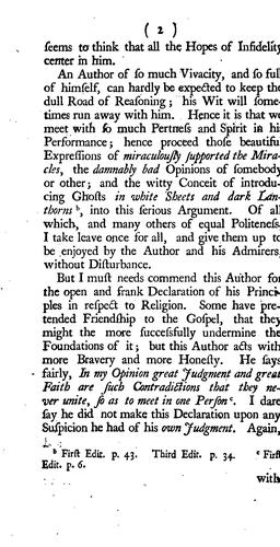 The Evidence of the Resurrection Cleared from the Exceptions of a Late Pamphlet Entitled, The ..