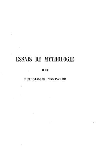 Essais de mythologie et de philologie comparée