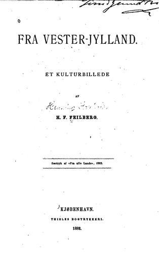 Fra vester-jylland: Et kulturbillede