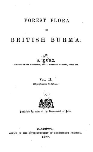 Forest flora of British Burma