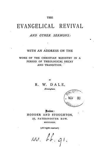 The evangelical revival and other sermons