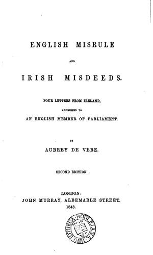 English misrule and Irish misdeeds, 4 letters