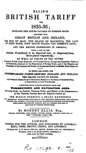 Ellis's British Tariff for ..