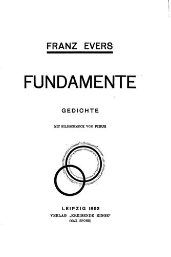 Fundamente: Gedichte