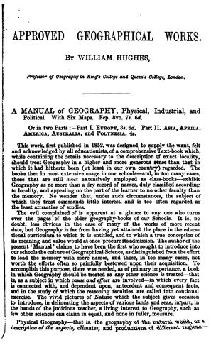 The geography of British history: A Geographical Description of the British Islands at ..