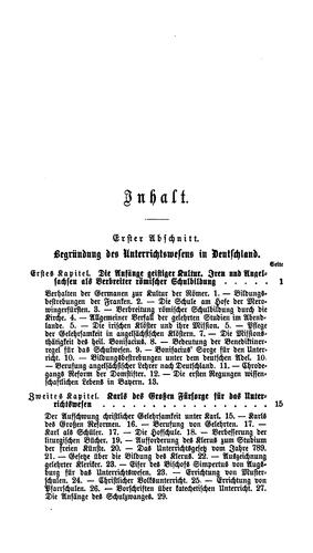 Geschichte des Unterrichtswesens in Deutschland von den ältesten Zeiten bis zur Mitte des ..