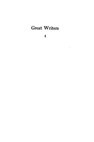Great writers: Cervantes, Scott, Milton, Virgil, Montaigne, Shakespere