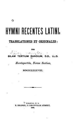 Hymni recentes latini