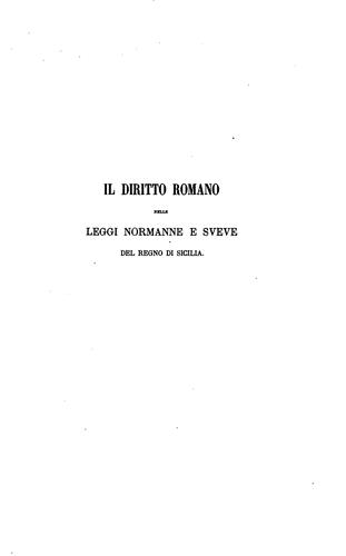 Il diritto romano nelle leggi normanne e sveve del regno Sicilia