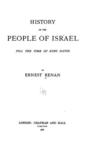 History of the people of Israel