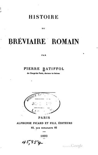 Histoire du Bréviaire romain