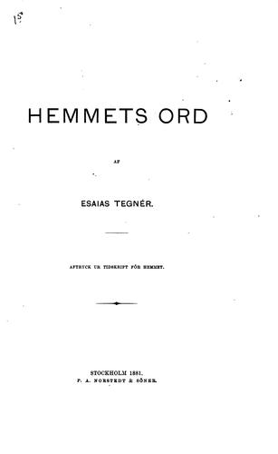 Hemmets ord